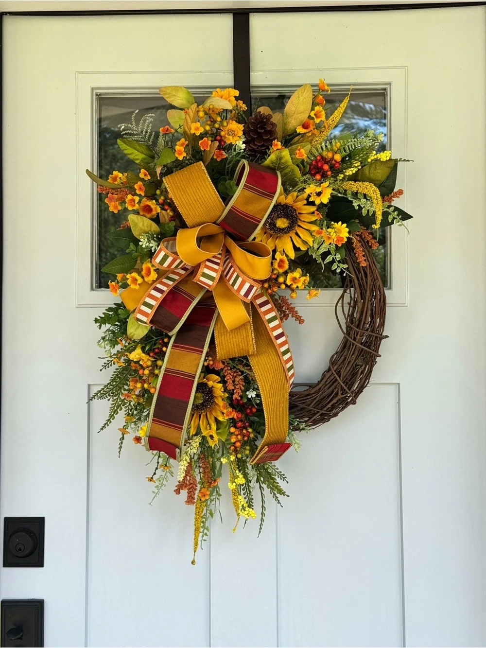 Large Golden Harvest Grapevine Wreath